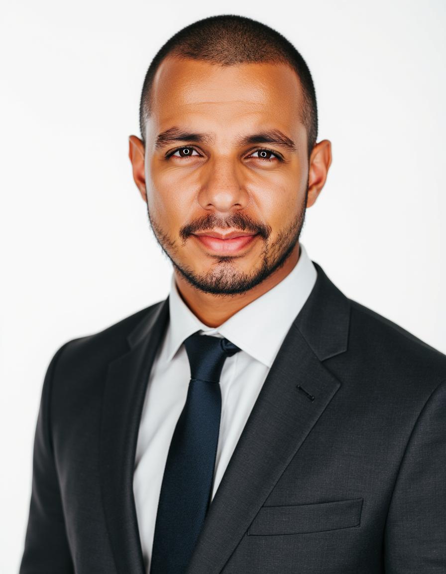 Professional AI headshot compared to classic studio portrait lighting